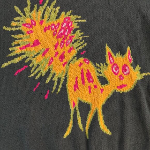 Gato Sweater Dark Cedar Obey Dark Green Women's Clothing in Small - Picture 4 of 5